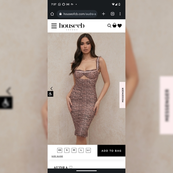 House of CB Audra animal print mesh bustier dress. Pink and brown. Size large. - Picture 2 of 6